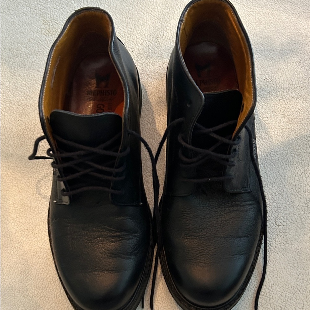 Black Leather Men's Mephisto Shoes